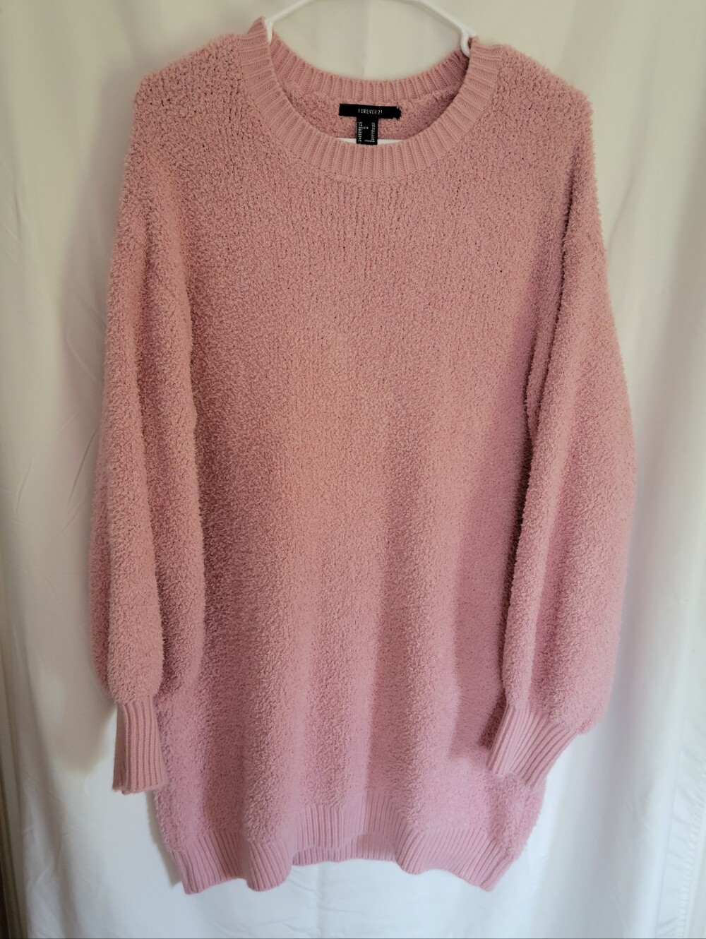 Forever 21 Blush Pink Fuzzy Sweater Dress